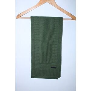 Belstaff Unisex Green One Size Knit Scarf
